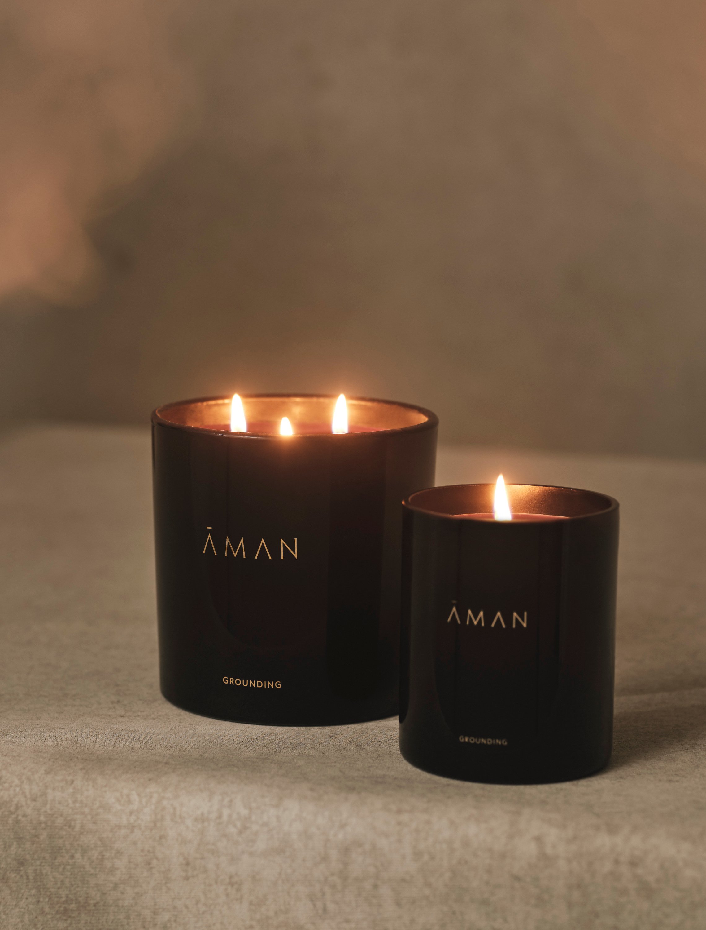 Aman Essentials Spa Candles 700g Grounding Duo